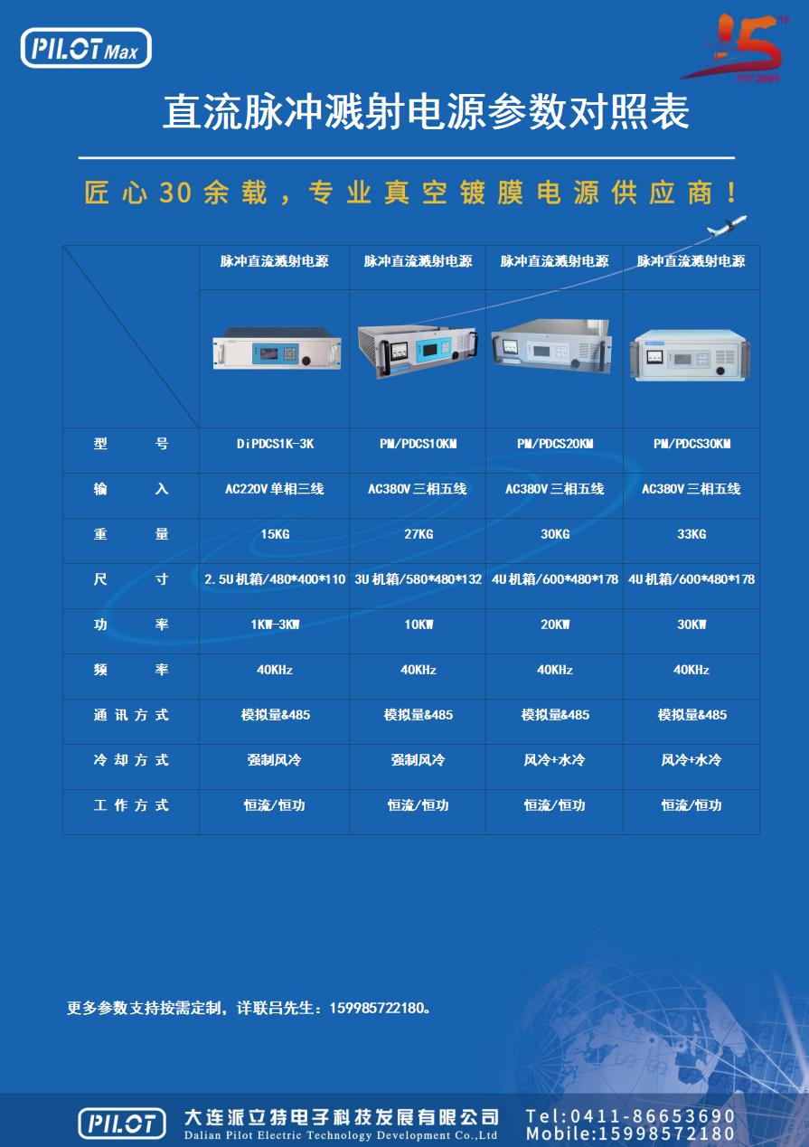 【派立特电子】真空电源系列之直流脉冲溅射电源